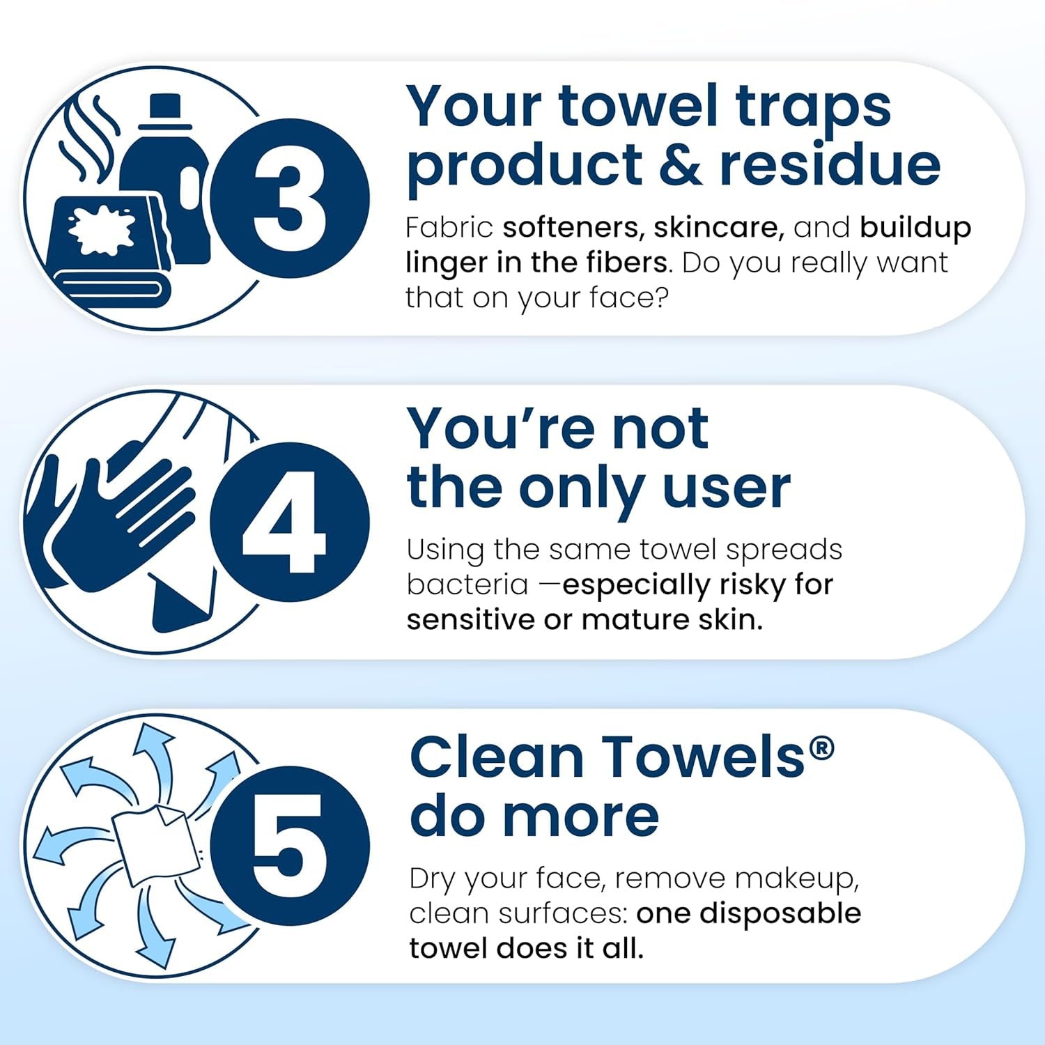 Clean Skin Club Clean Towels XL® 100% USDA Biobased Face Towel