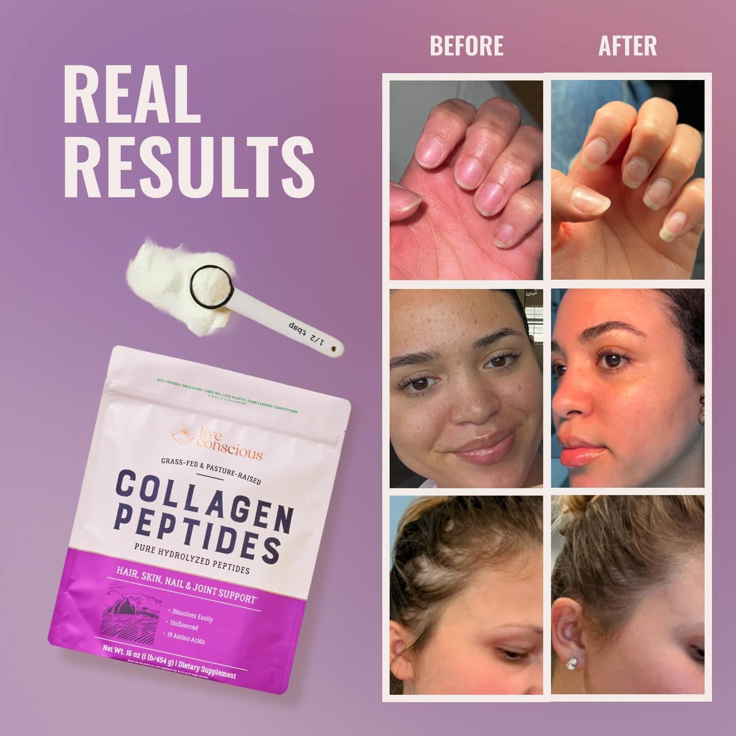 Live Conscious Collagen Peptides Powder