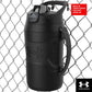Half Gallon Water Bottle Insulated, 64Oz Insulated Water Bottle with Handle, Fence Hook, Leak Resistant, for Baseball, Football & More - Black/Black