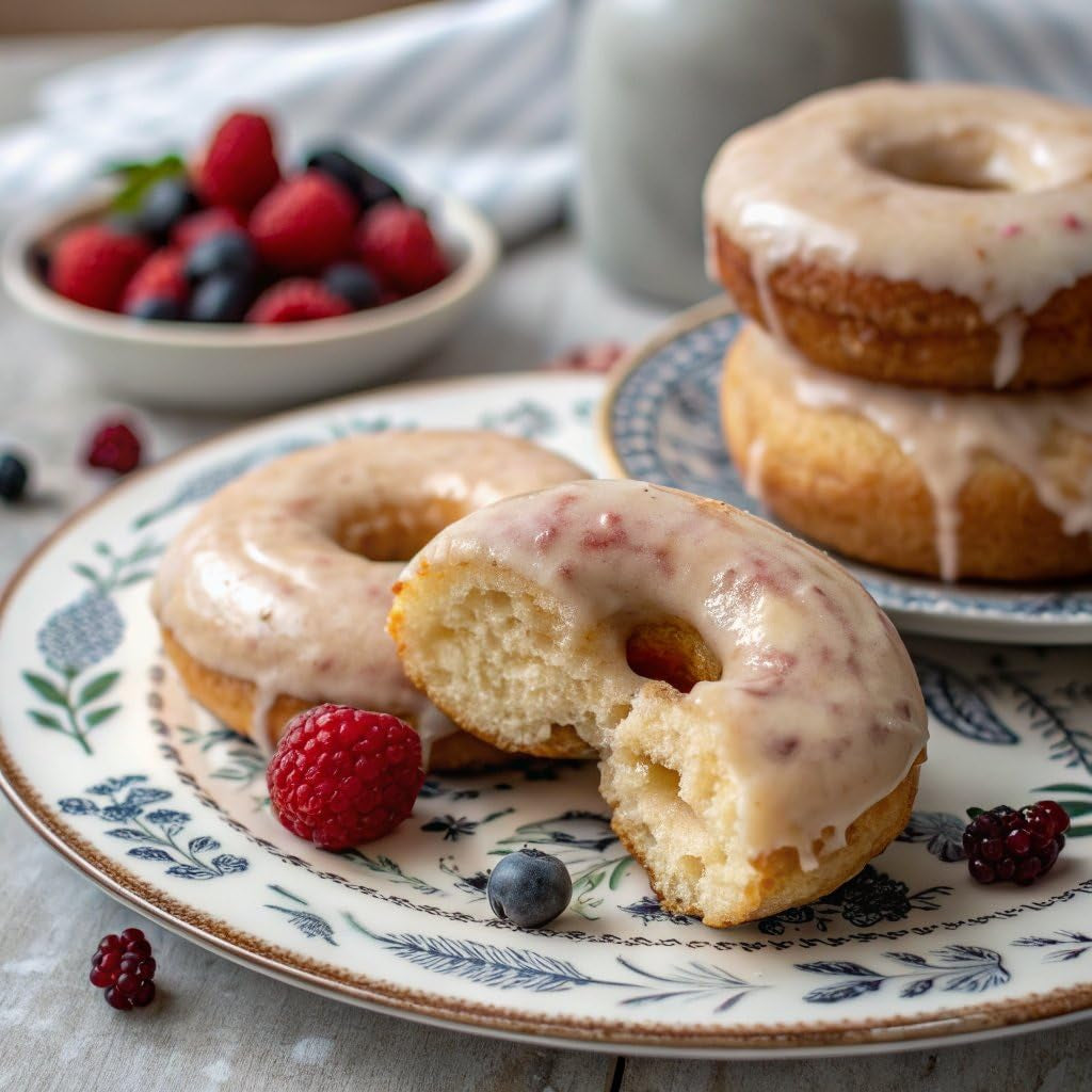 Protein Donuts - 22G Protein, Glazed Vanilla, Zero Sugar Snack - 8 Pack with Two Donuts per Pack