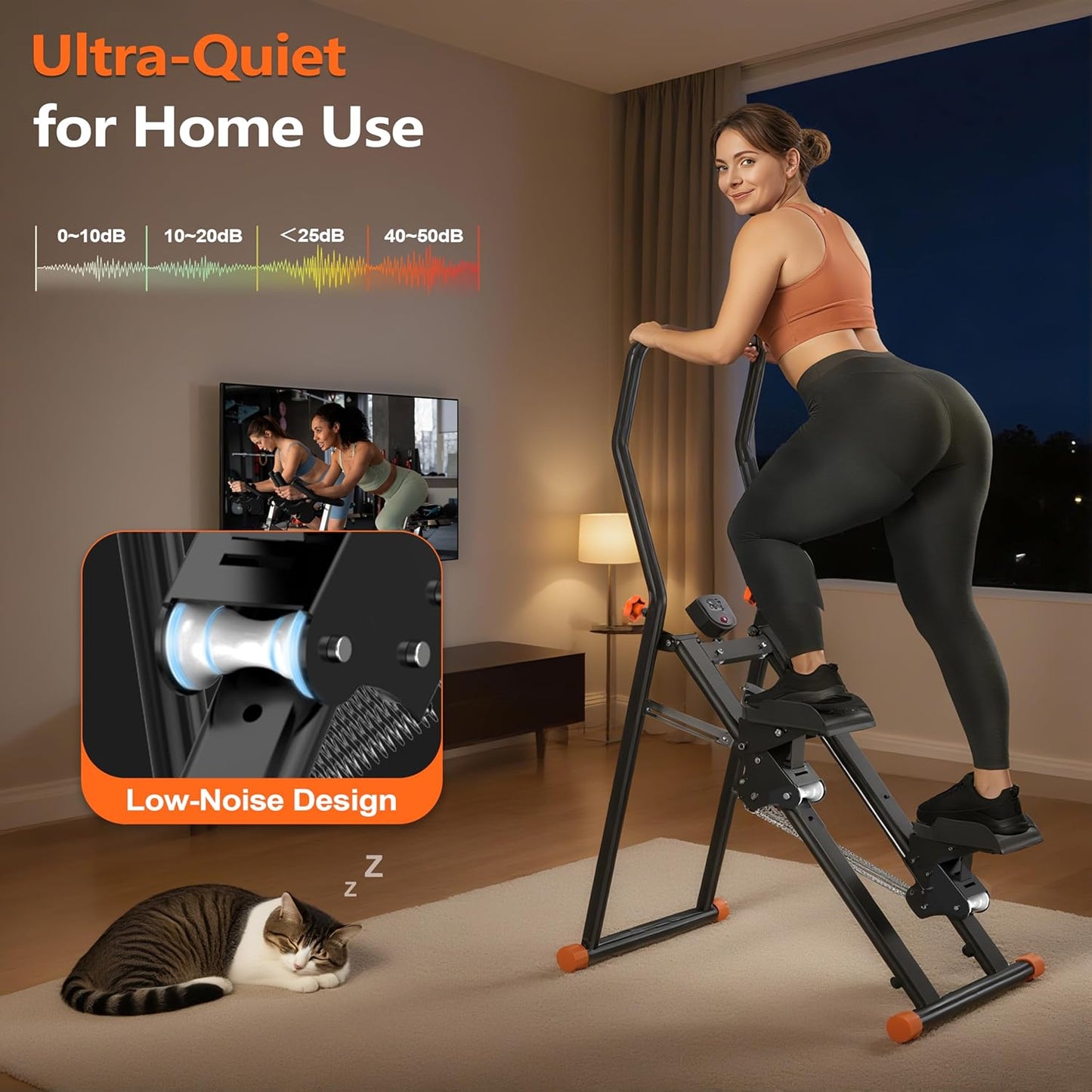 2.0 Stair Climber Machine with 3-Level Adjustable Resistance