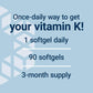 Life Extension Super K, Vitamin K Supplement, 2000 Mcg Vitamin K