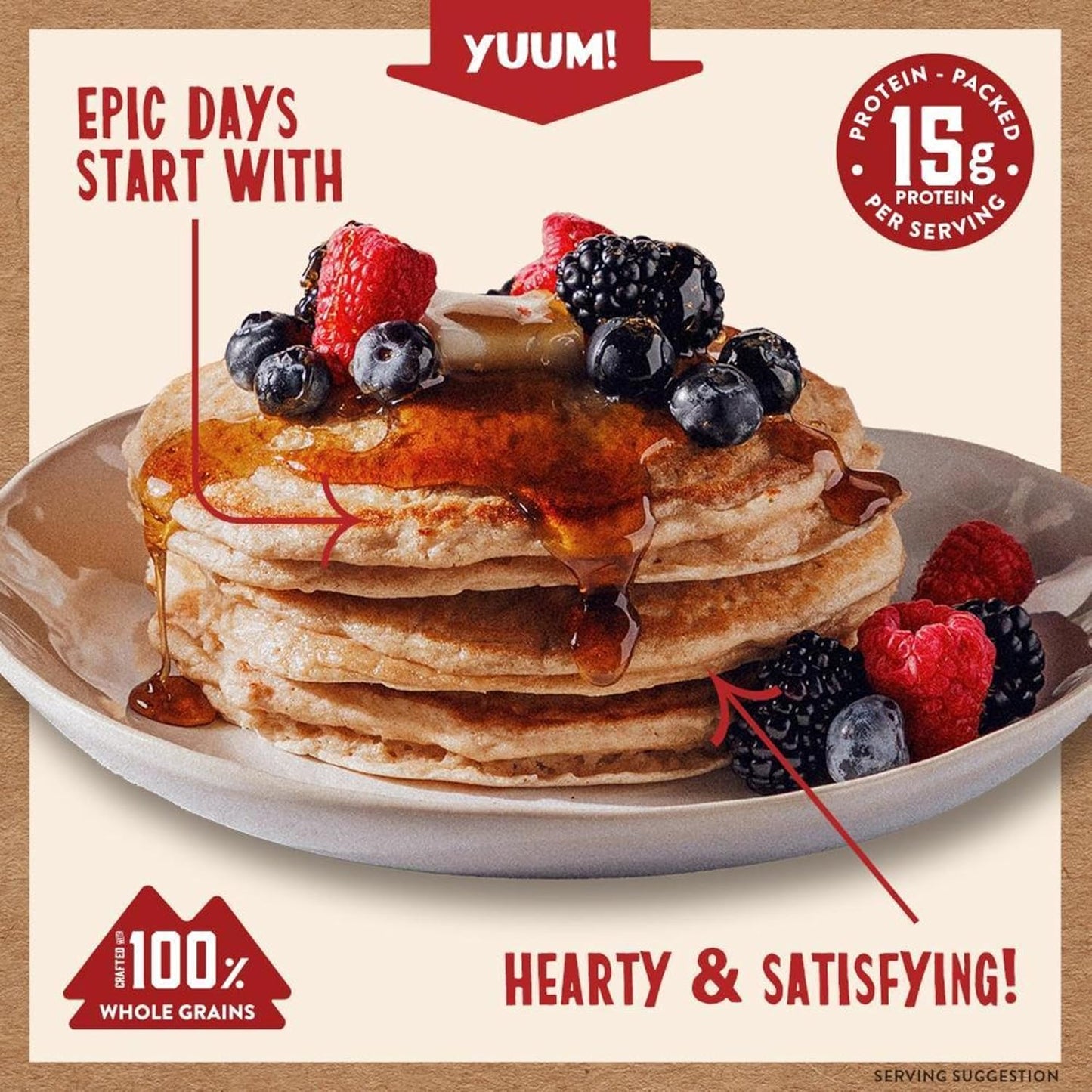 Kodiak Cakes Protein Pancake Power Cakes, Buttermilk (Pack of 6)