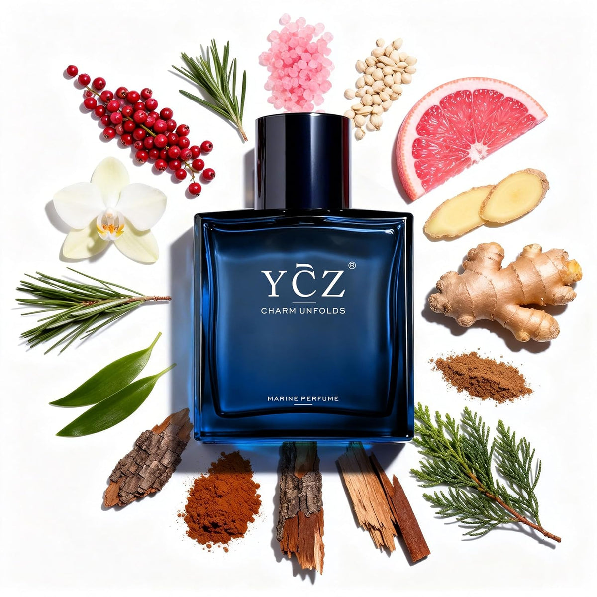 Ycz Midnight Marine Eau De Parfum for Men, 1.7 Fl Oz