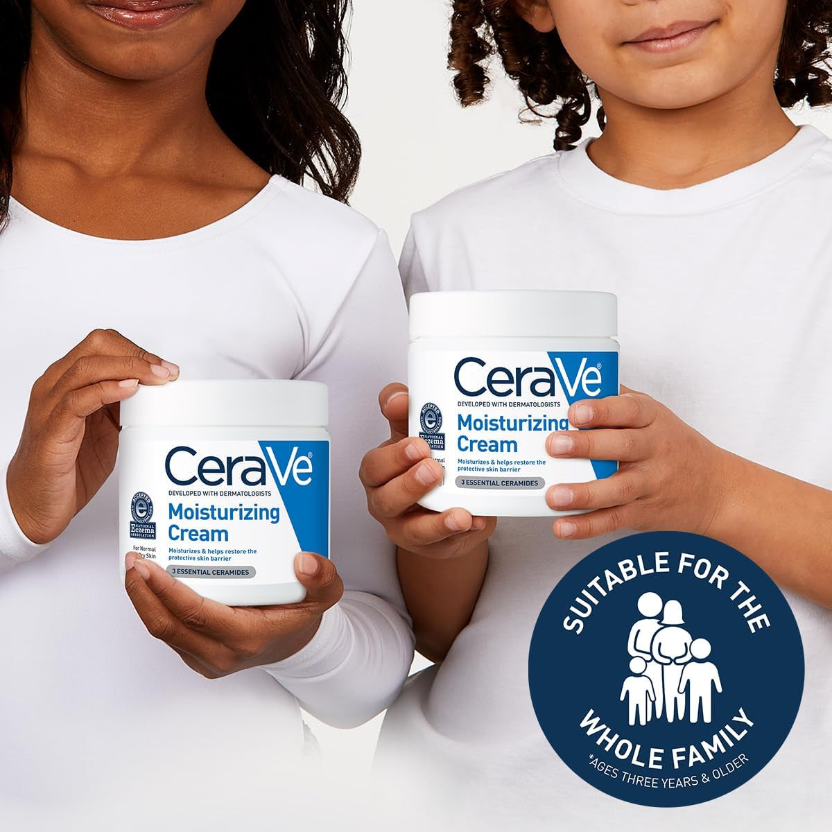 CeraVe Moisturizing Cream, Body and Face Moisturizer for Dry Skin
