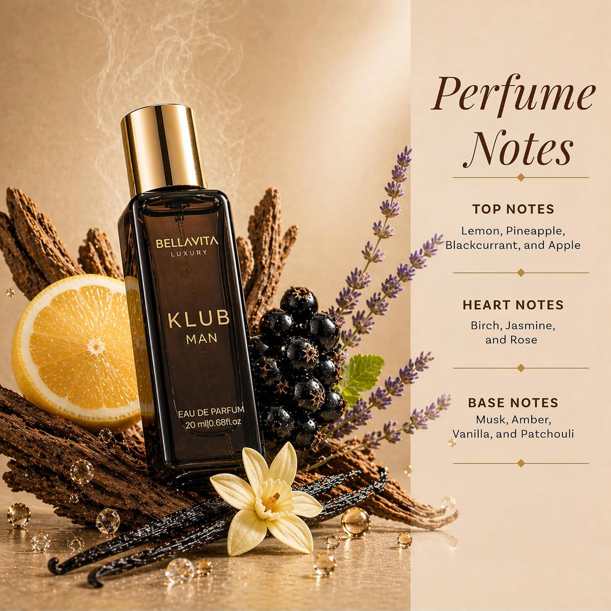 Bellavita Luxury Men's Perfume Gift Set with CEO Man, G.O.A.T., KLUB & OUD | 4 X 20Ml (80Ml) | Citrus, Woody, Patchouli & Caramel Notes