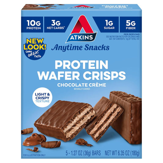 Atkins Chocolate Crème Protein Wafer Crisps, 5 Count