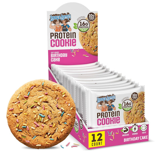 Lenny & Larry's Protein Cookie, Birthday Cake – Pack of 12
