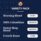 Victor Allen's Coffee Variety Pack (Morning Blend, 100% Colombian, Donut Shop Blend, French Roast), Keurig K-Cup Pods