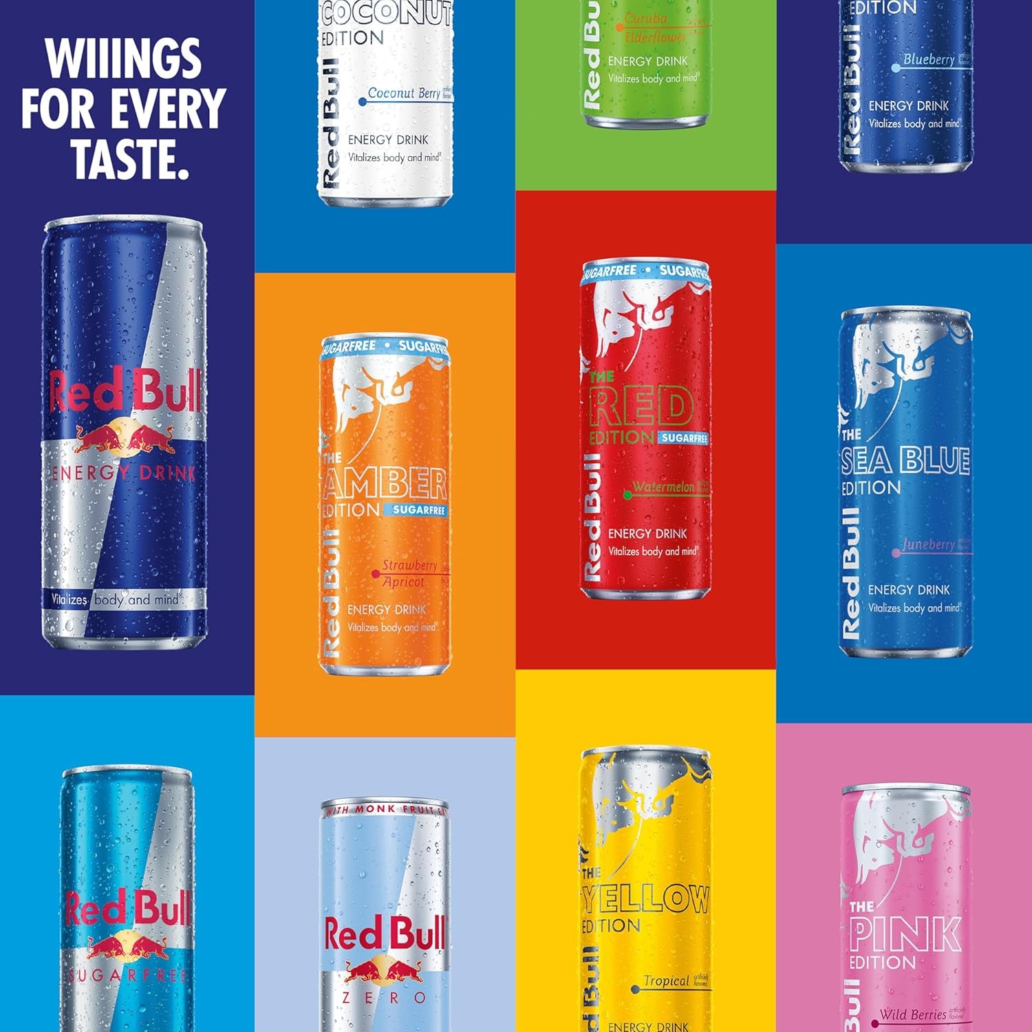 Red Bull Zero Energy Drink, 12 Fl. oz, Pack of 24 Cans