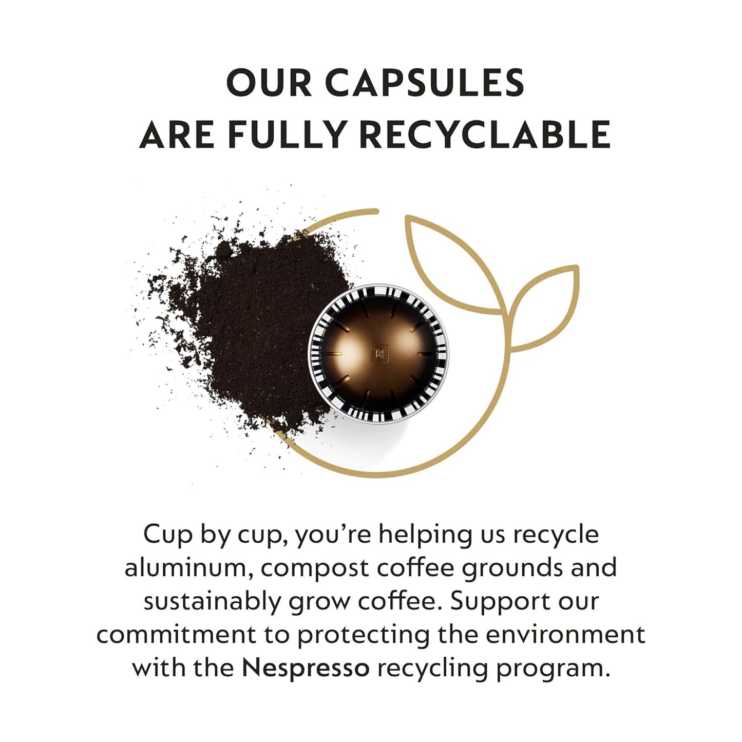 Nespresso Capsules Vertuo, Double Espresso Chiaro, Medium Roast Espresso Coffee, Brews 2.7Oz.
