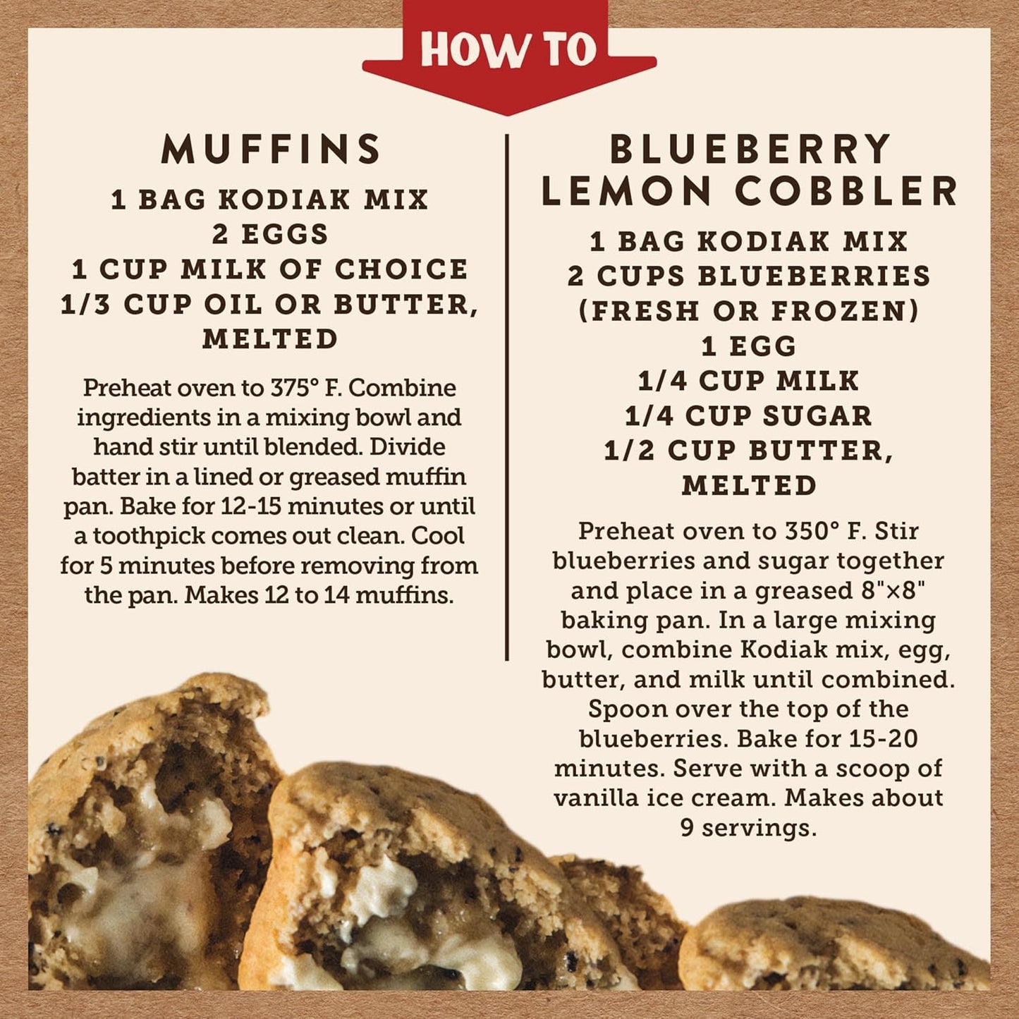 Kodiak Cakes Power Bake, Protein Muffin Mix, Blueberry Lemon (Pack of 6)