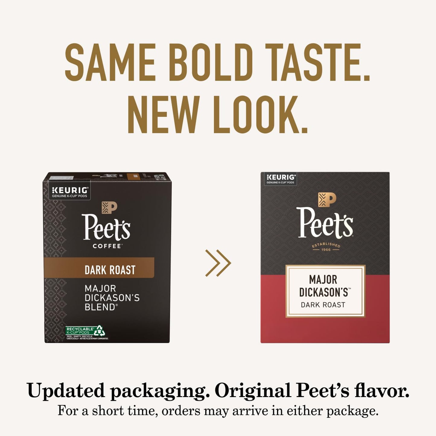 Peet's Coffee, Dark Roast Keurig K-Cup Pods, 100% Arabica Coffee