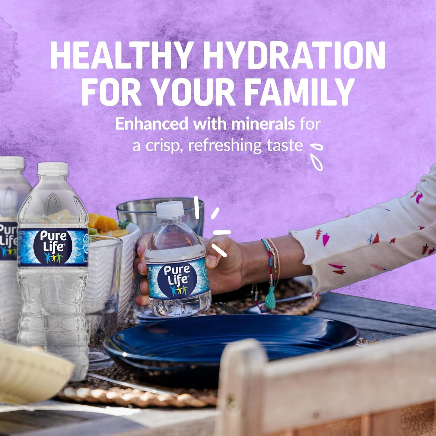 Pure Life Purified Water Bottles, 12 Pack