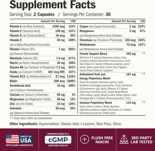 Multivitamin for Women with Methylated Vitamins