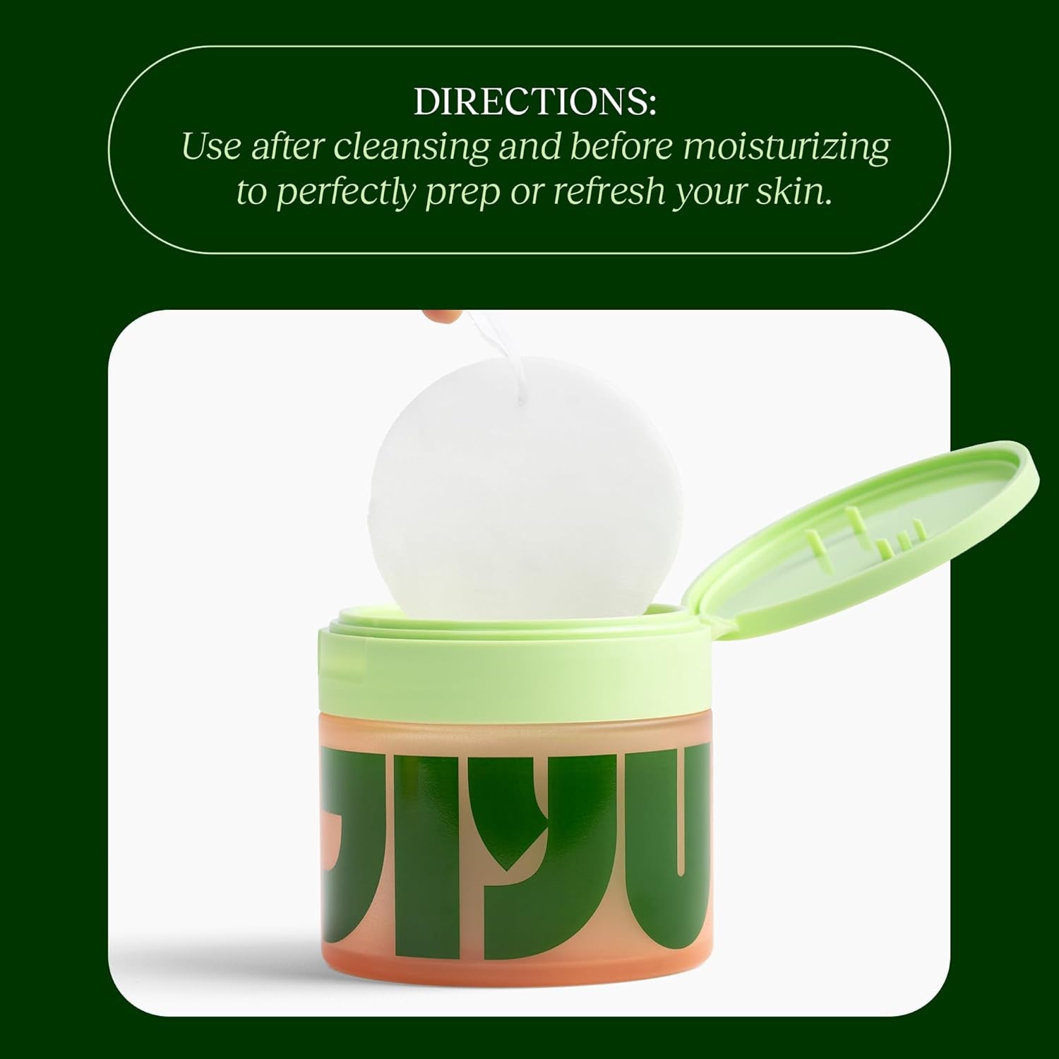 JiYu Toning Polish Pads - Korean Skincare for Dark Spots, Wrinkles & Dull Skin