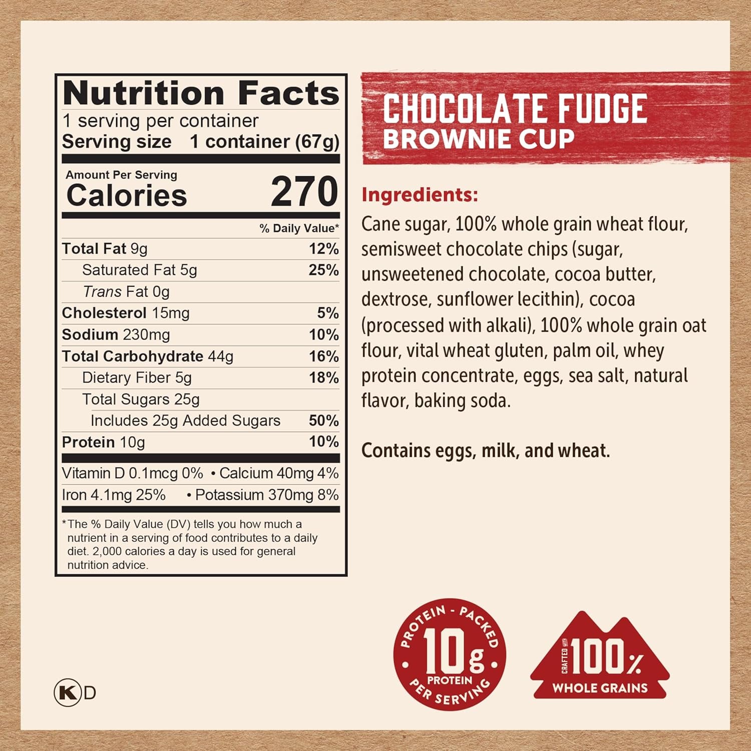 Chocolate Fudge Brownie in a Cup (Pack of 12)