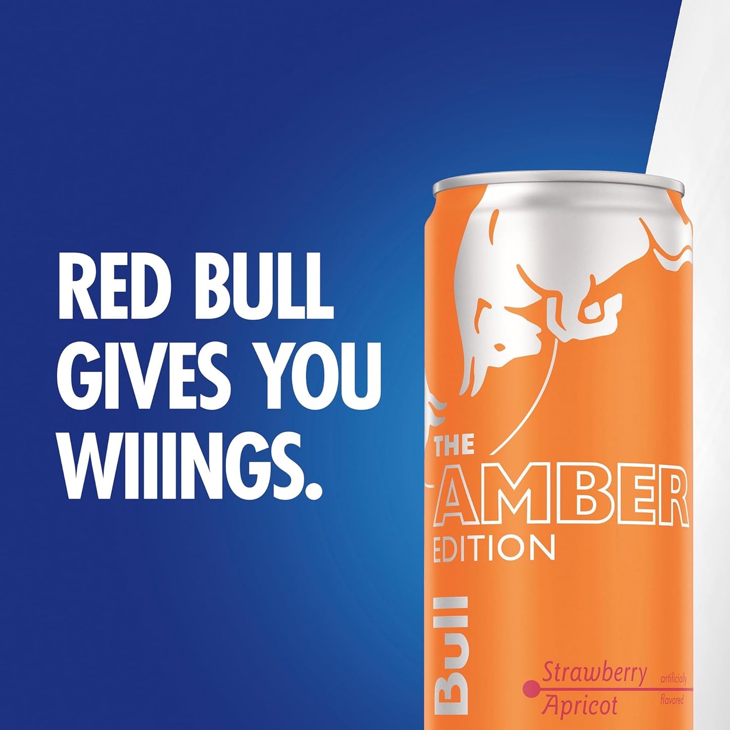 Red Bull Amber Edition Energy Drink, Strawberry Apricot, 12 Fl oz, Pack of 24 Cans