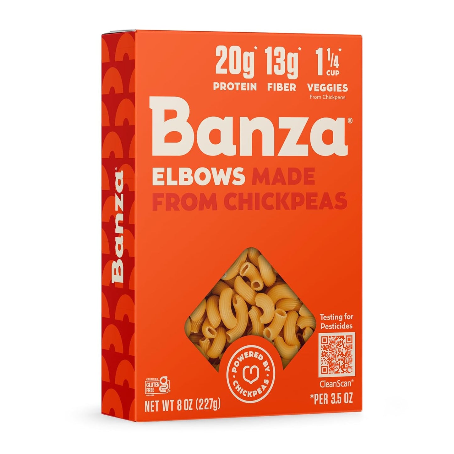 Banza Elbows Pasta from Chickpeas - Gluten Free, High Protein, and Lower Carb