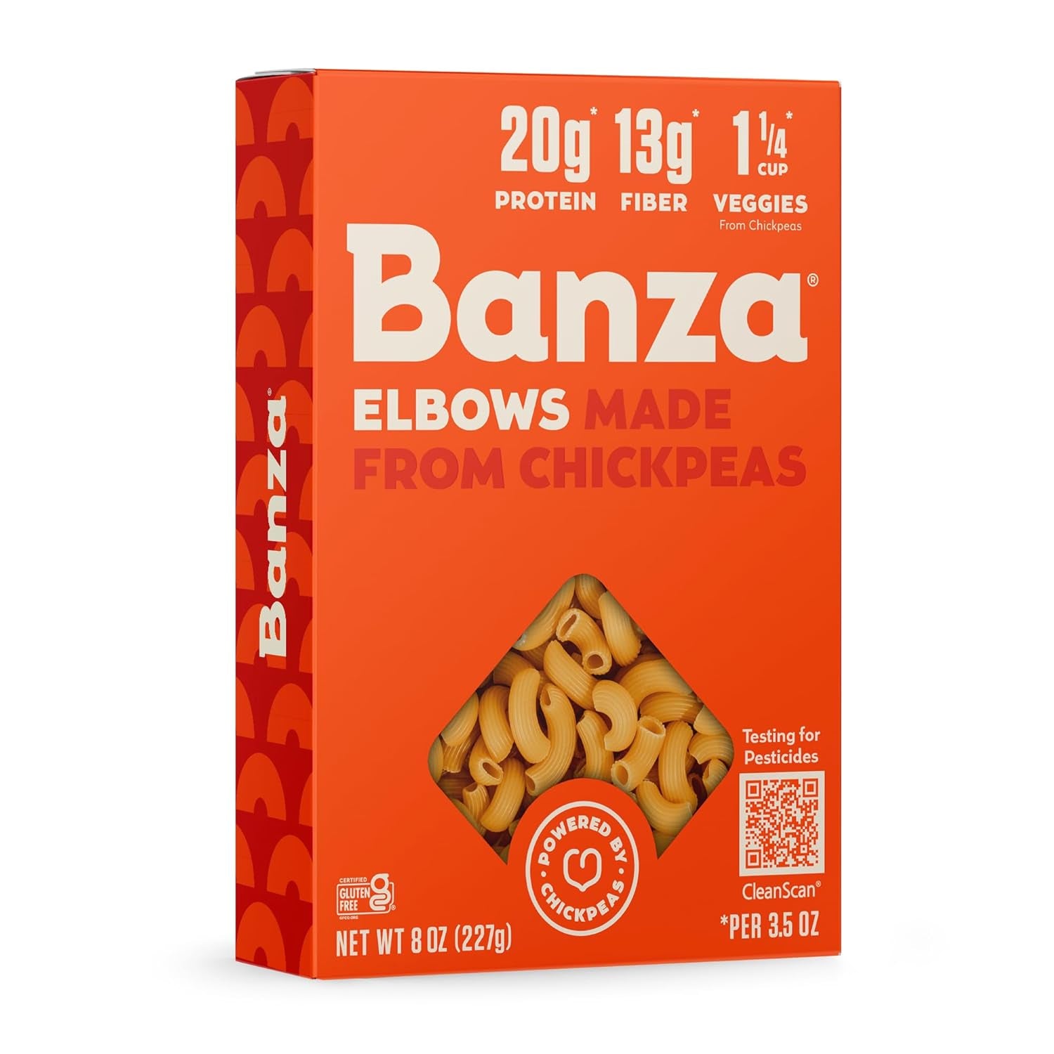 Banza Elbows Pasta from Chickpeas - Gluten Free, High Protein, and Lower Carb