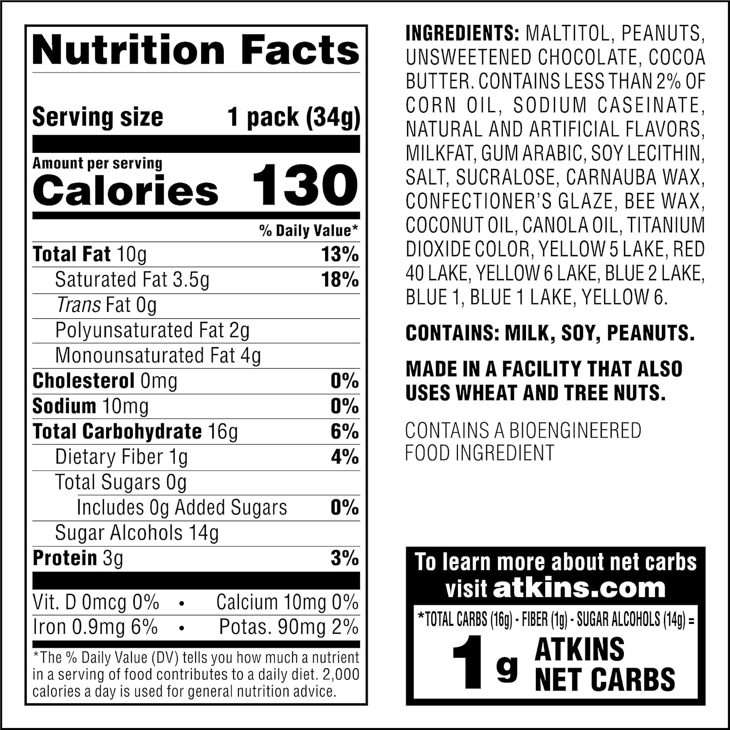 Atkins Endulge Chocolate Peanut Candies