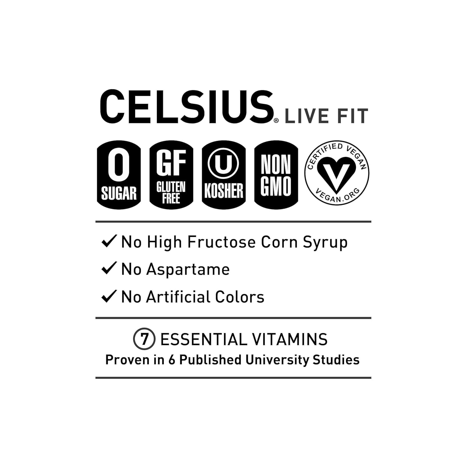 CELSIUS Sparkling Electric Vibe Energy Drink 12 Fl oz (Pack of 12)