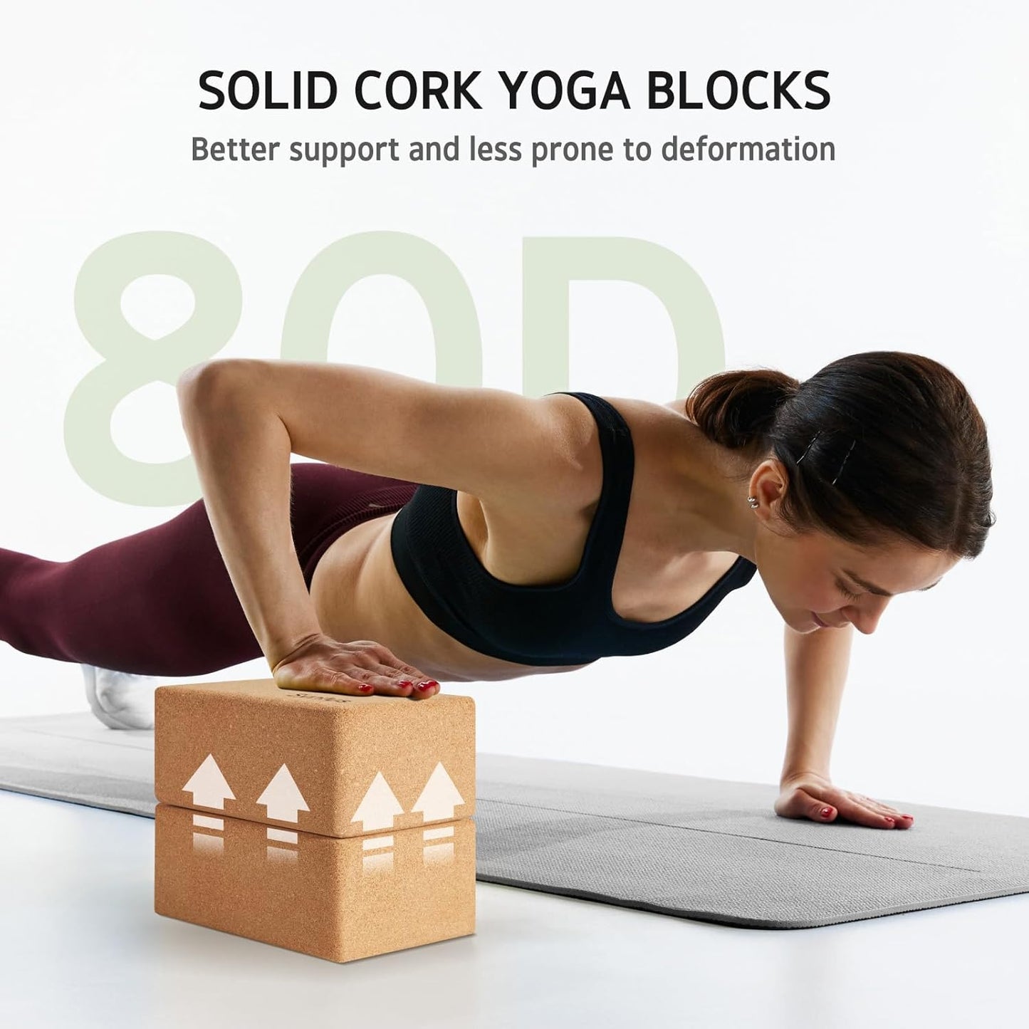 Yoga Block and Yoga Strap Set
