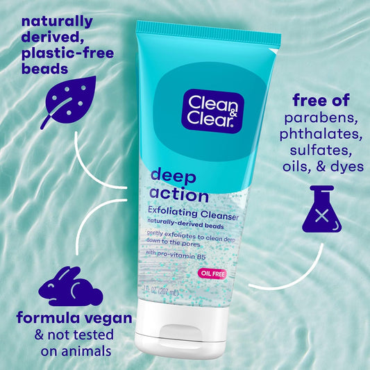 Clean & Clear Deep Action Exfoliating Facial Cleanser