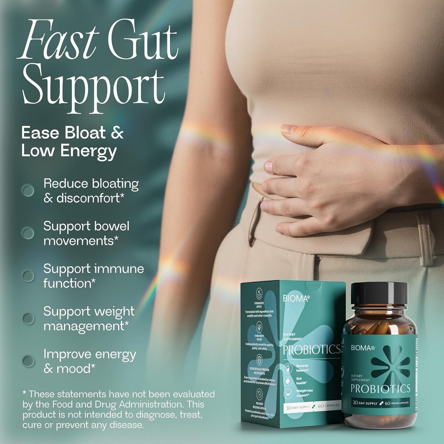 BIOMA Probiotics - Digestive Health Probiotic - Gut Support for Men & Women