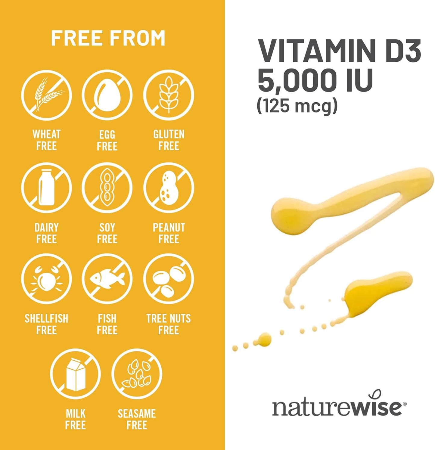 NatureWise Vitamin D3 5000iu (125 mcg)