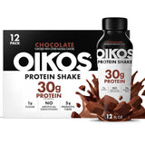 Oikos Protein Shake, Chocolate, 30G High Protein Drinks, 12 Fl oz Bottle, 12 Count​