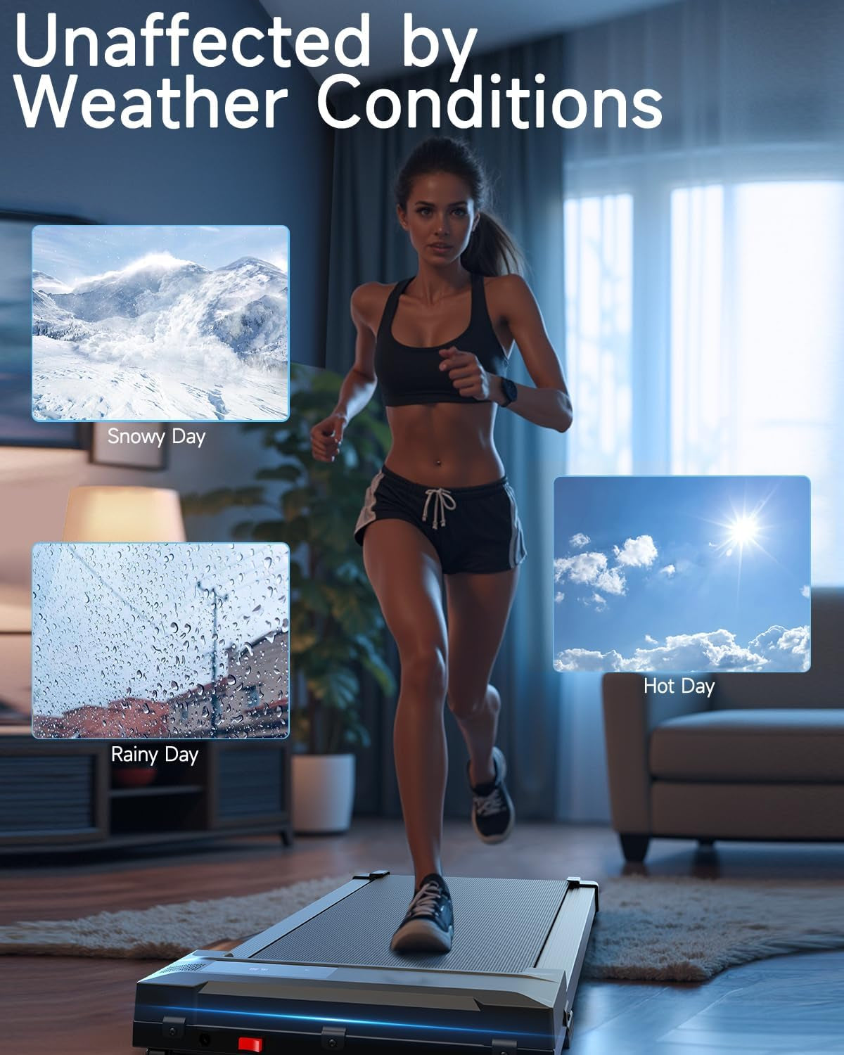 Walking Pad Treadmill for Home - Compact Treadmill with Adjustable Speed Remote