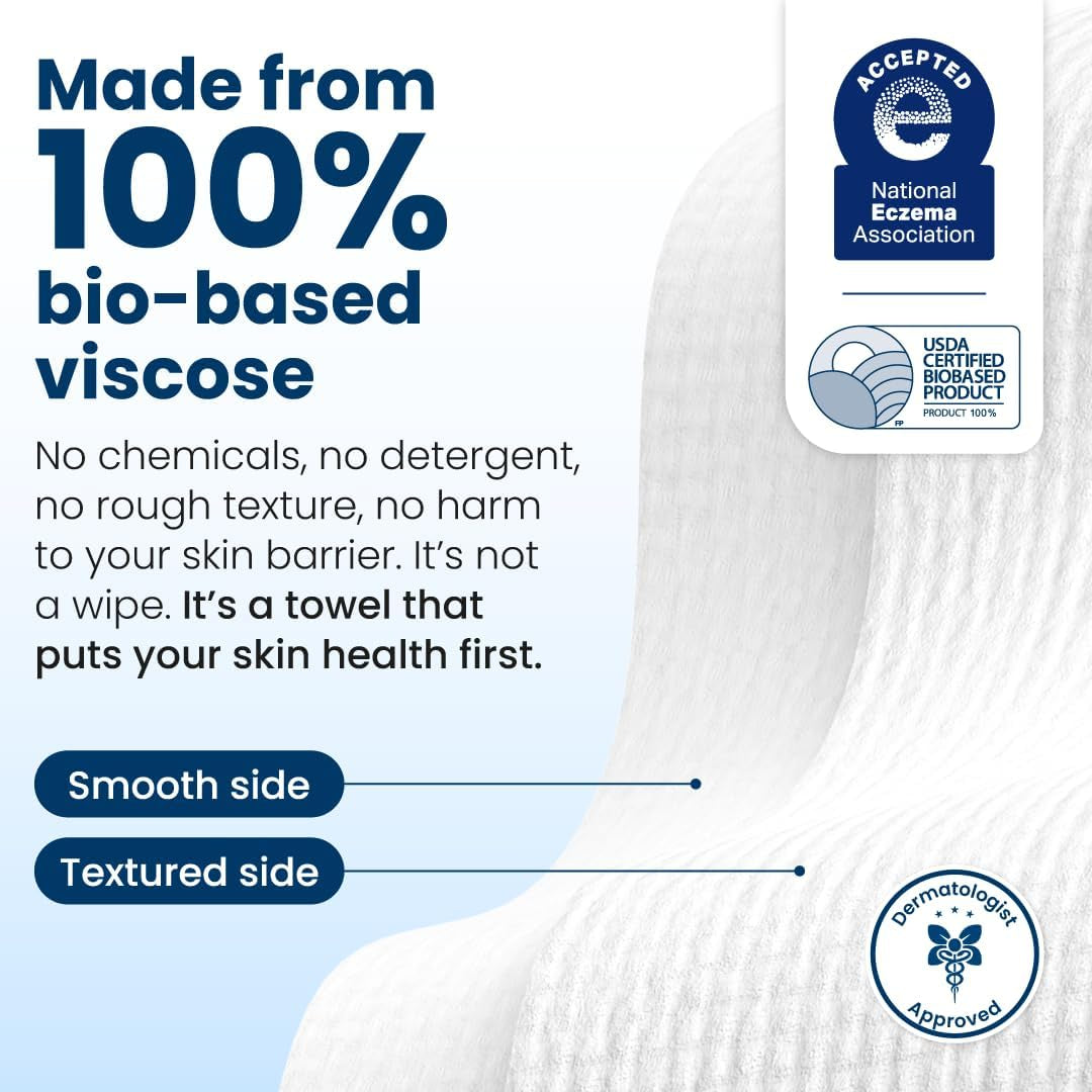 Clean Skin Club Clean Towels XL® 100% USDA Biobased Face Towel