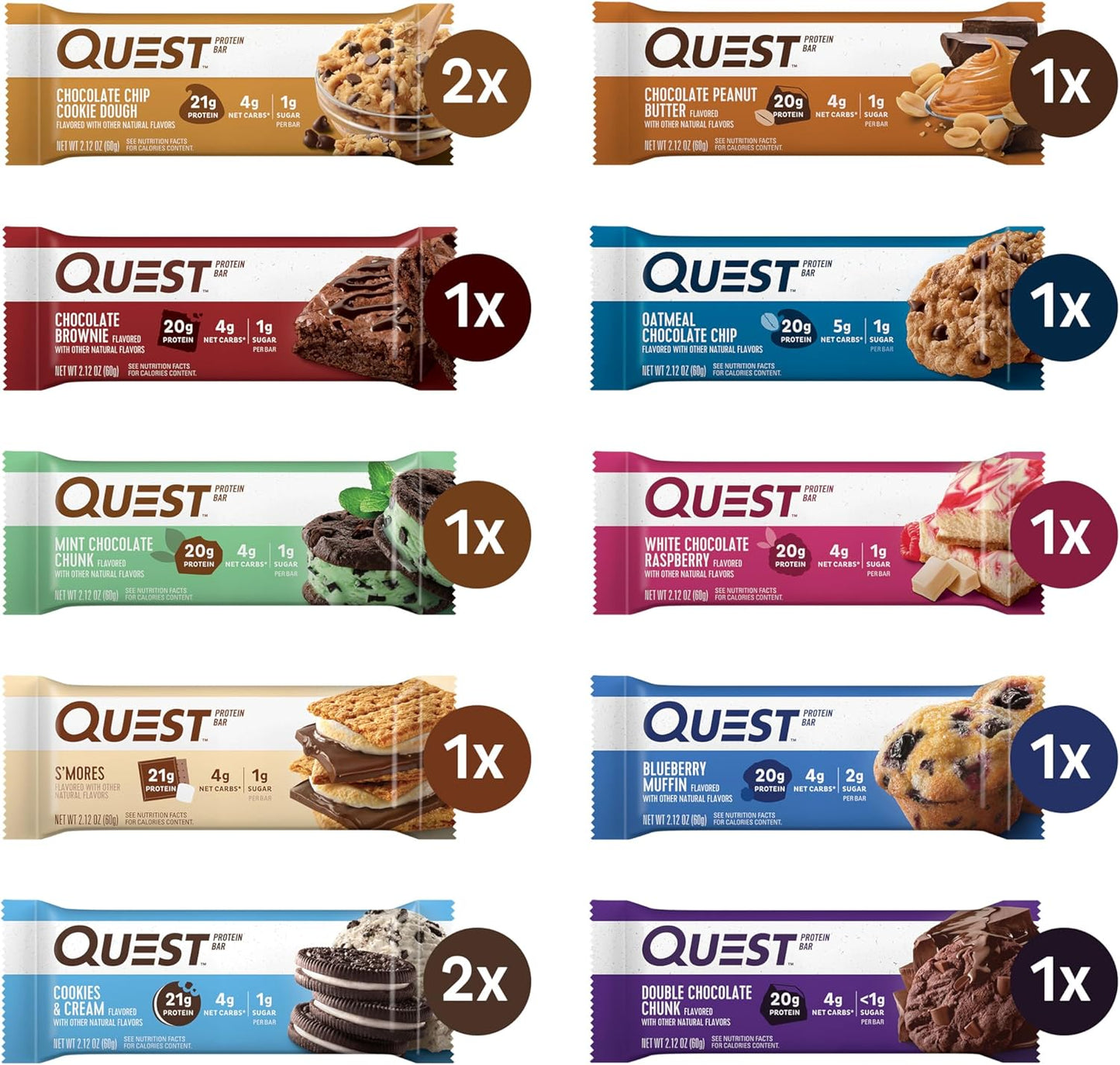 Quest Nutrition Ultimate Variety Pack Protein Bars, 12 Count