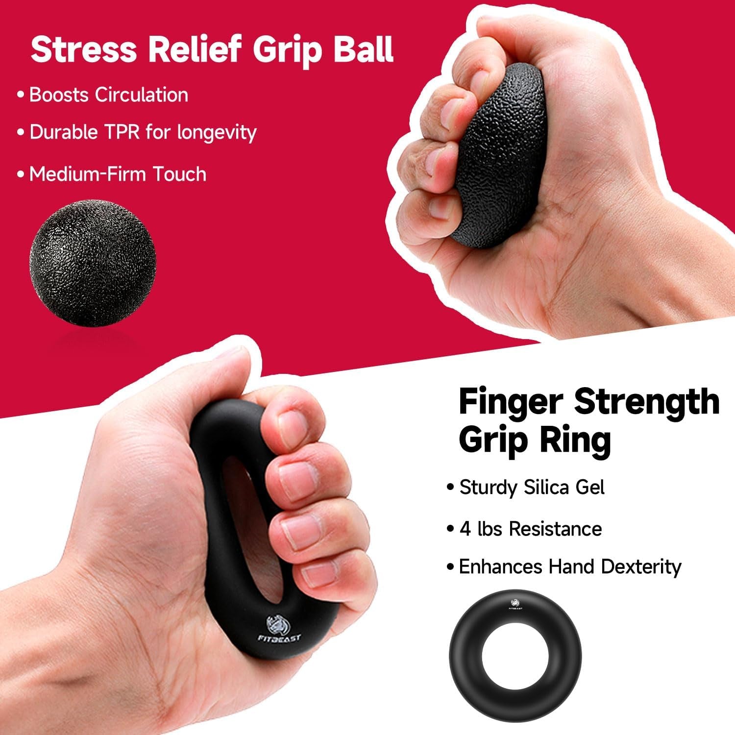 Hand Grips Strengthener Kit - 5 Pack Adjustable Resistance