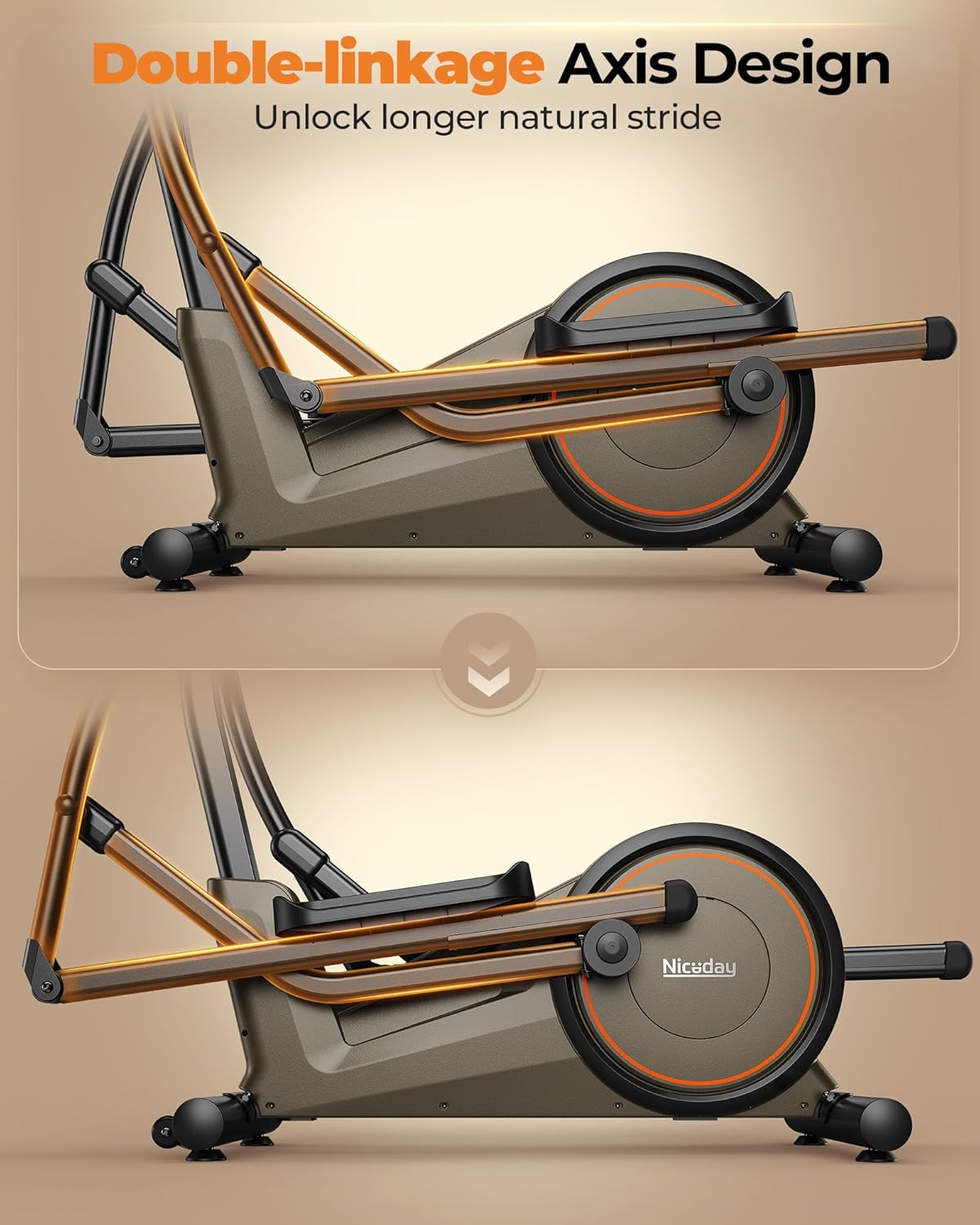 Elliptical Machine with Hyper-Quiet Magnetic Driving System