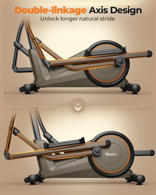Elliptical Machine with Hyper-Quiet Magnetic Driving System
