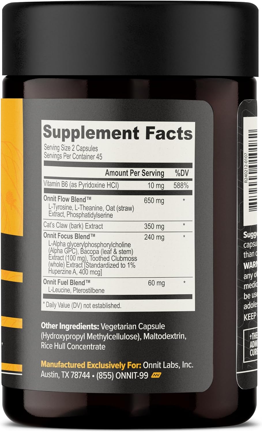ONNIT Alpha Brain Nootropic Brain Supplement for Focus, Memory, and Mental Clarity