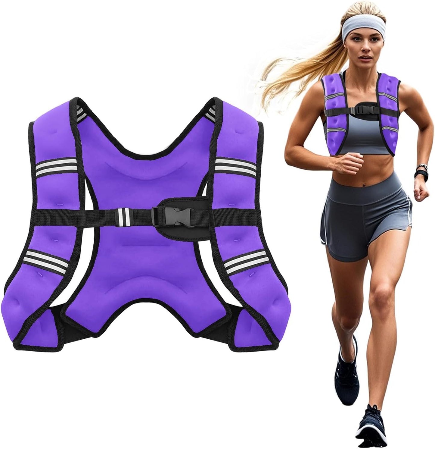 Poudee Weight Vest for Men Women, 6Lb/8Lb/10Lb/12Lb/16Lb/20Lb/25Lb/30Lb