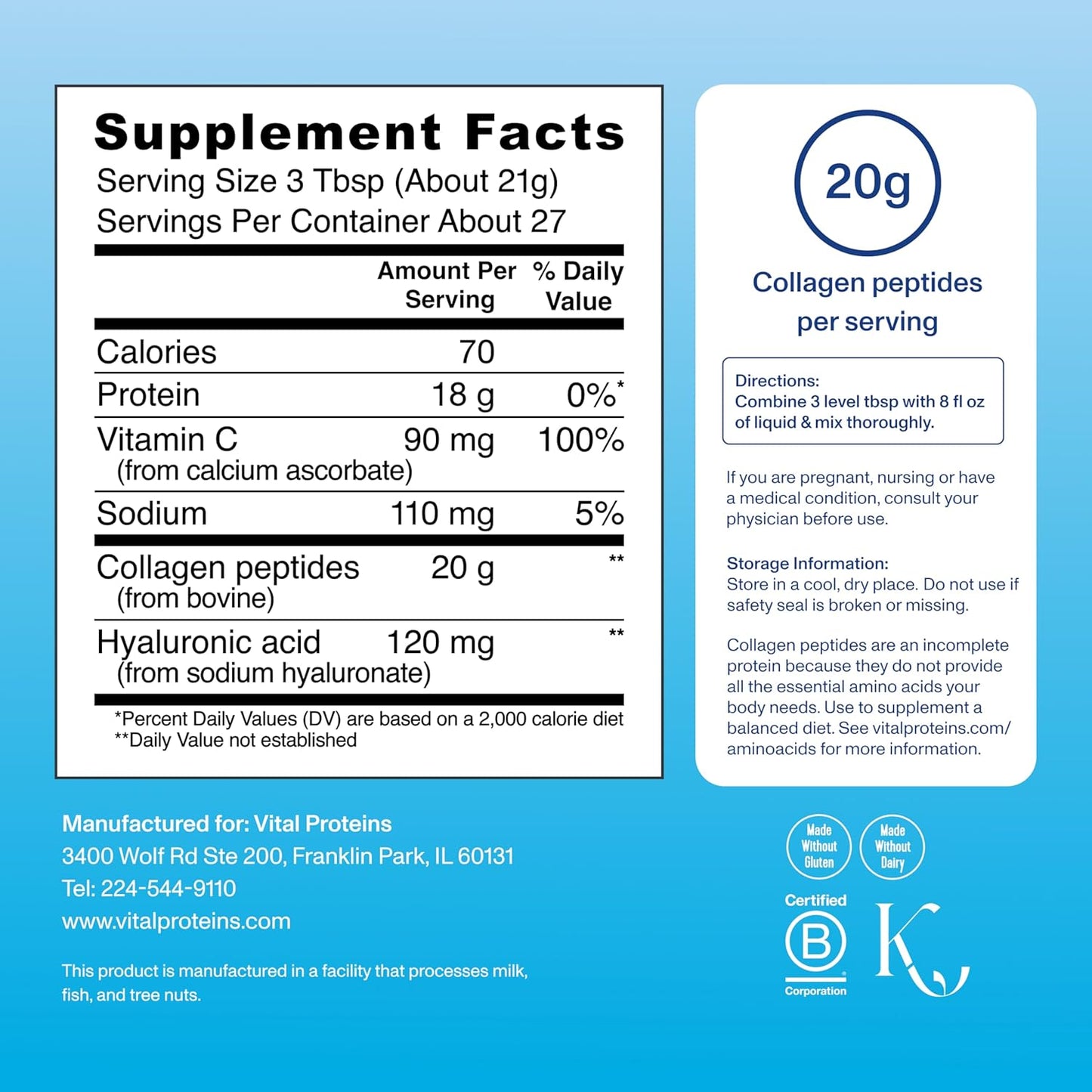 Vital Proteins Collagen Peptides Powder Advanced