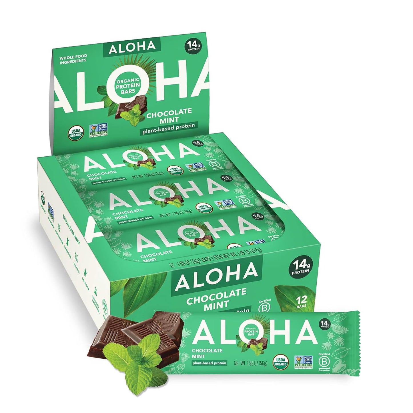 ALOHA Organic Plant Based Protein Bars
