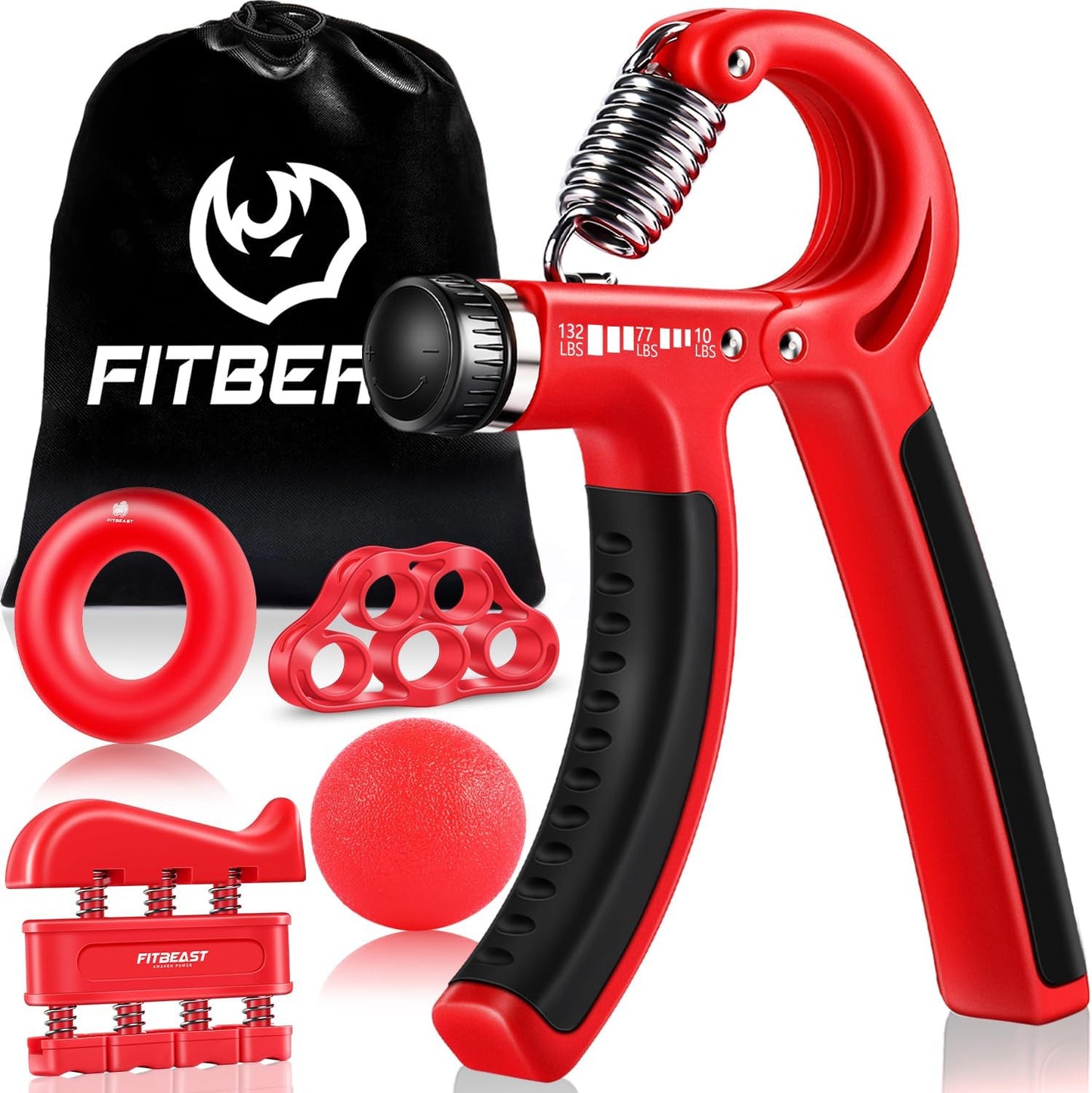 Hand Grips Strengthener Kit - 5 Pack Adjustable Resistance