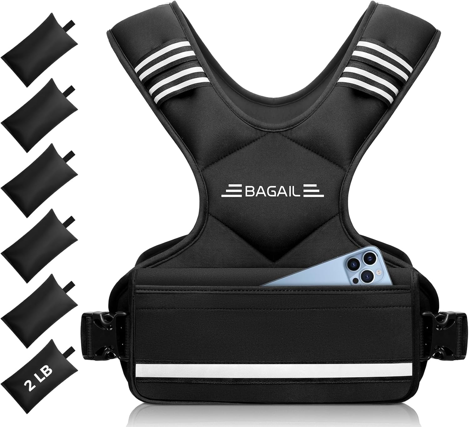 BAGAIL Adjustable Weighted Vest 4-10Lb/12-18Lb/20-32Lb