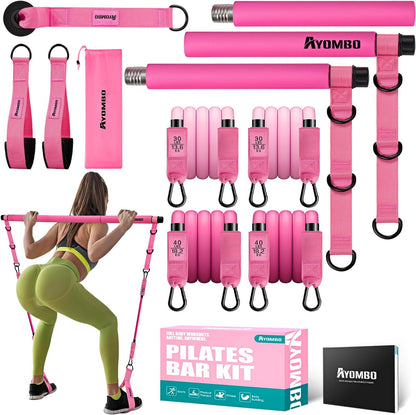 Ayombo Pilates Bar Kit with Resistance Bands