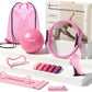Home Pilates Ring and Ball Set for Women with 5 Resistance Bands