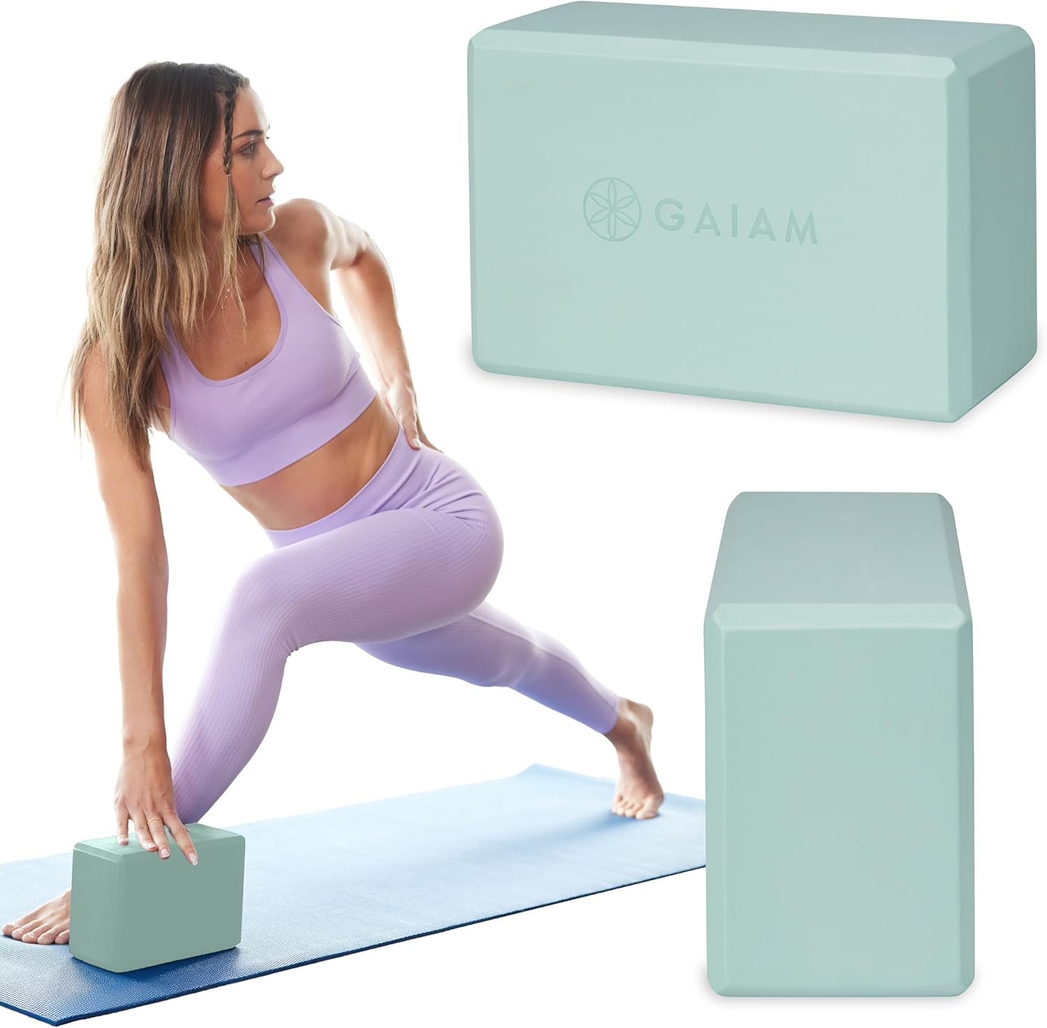 Gaiam Yoga Block - Supportive Latex-Free Eva Foam