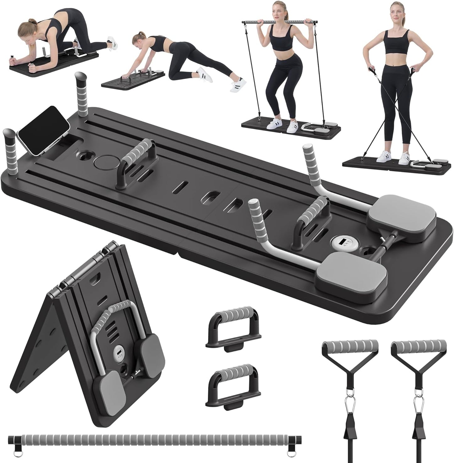JANUA Pilates Board - Multi-Purpose Foldable Pilates Reformer Board for Home