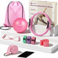 Home Pilates Ring and Ball Set for Women with 5 Resistance Bands