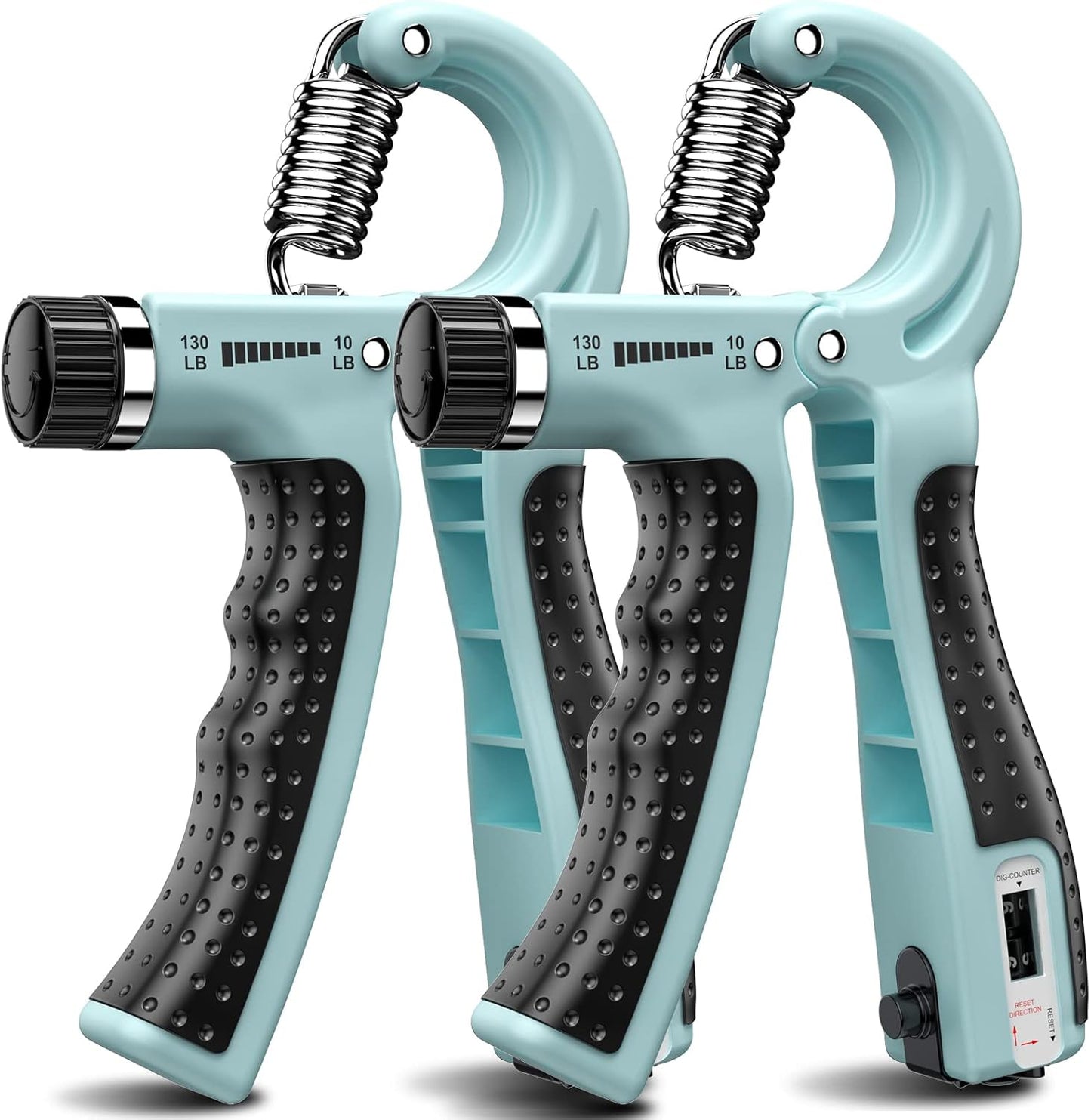 Hand Grip Strengthener 2 Pack Adjustable Resistance 10-130 lbs.
