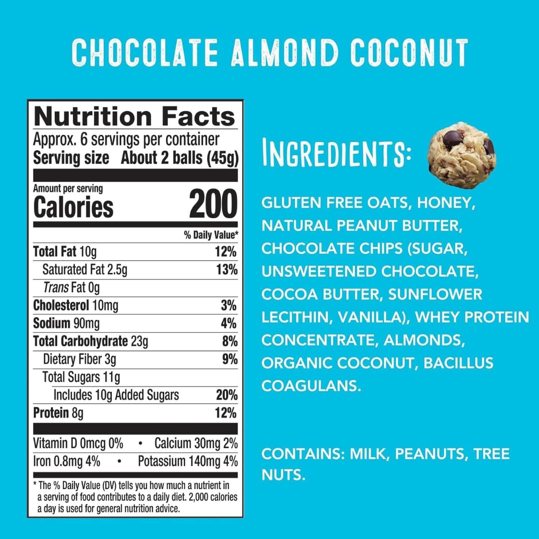 simplyFUEL Whole-Food Protein Balls (Chocolate Almond Coconut)